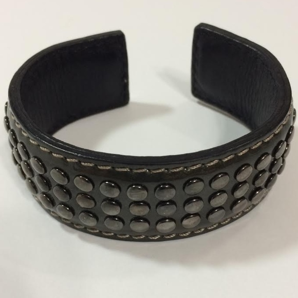Burberry Jewelry - Burberry Leather Studded Cuff Bracelet